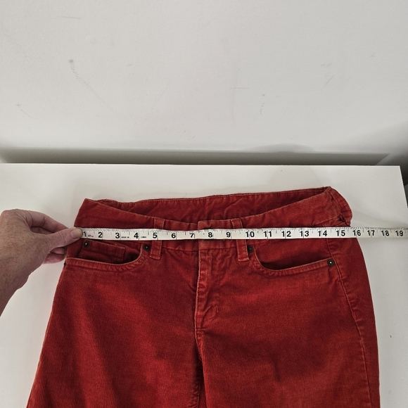 J. Crew Favortie Fit Corduroy Boot Cut Pants Orange Pumpkin Spice Size 26S - Picture 10 of 12